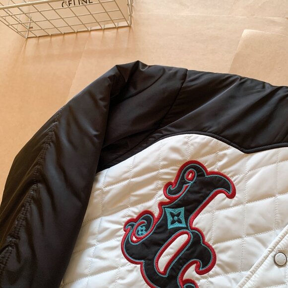Louis Vuitton Bicolor Satin Bomber Jacket - Picture 7 of 8